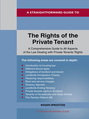 cover image of A Straightforward Guide to the Rights of the Private Tenant